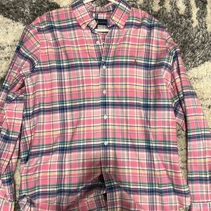 Pink Plaid Dress Polo. Polo Ralph Lauren.